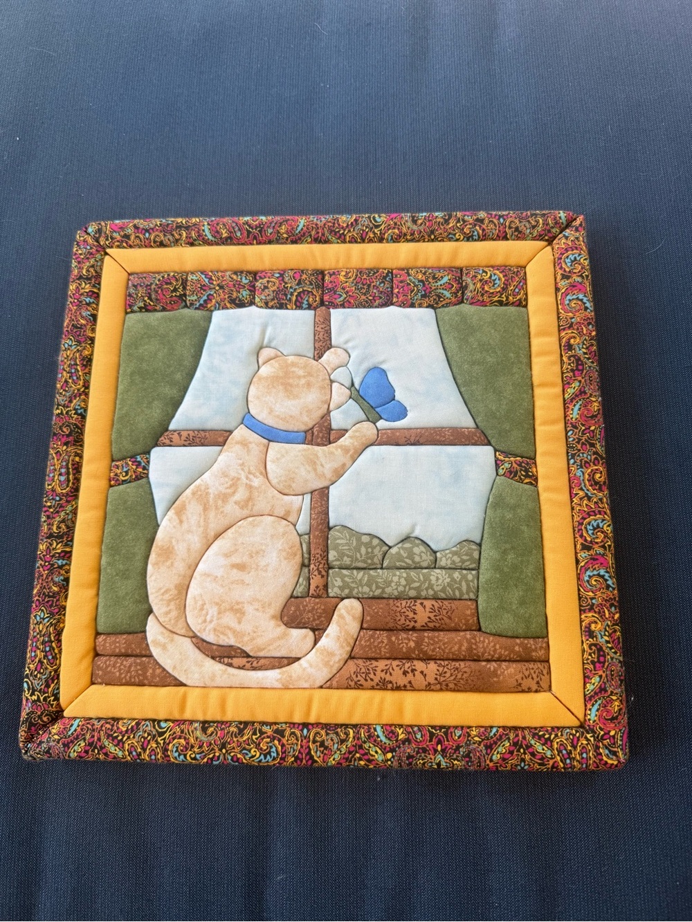 Homemade Kitty in Window QuiltMagic